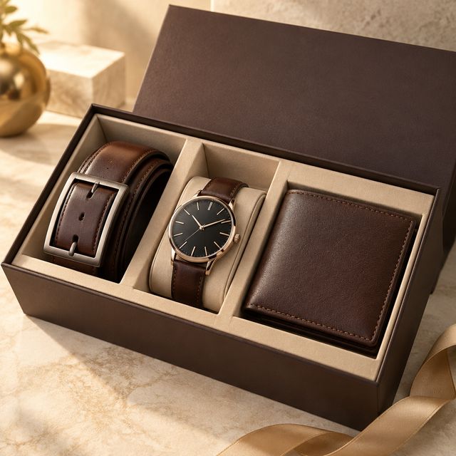 Belt, Watch and Wallet Gift Set