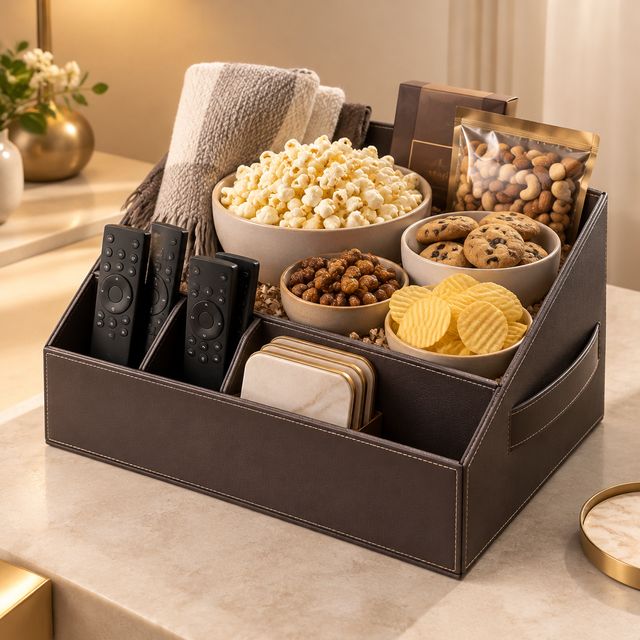 Binge-watch Organiser and Snacks Hamper