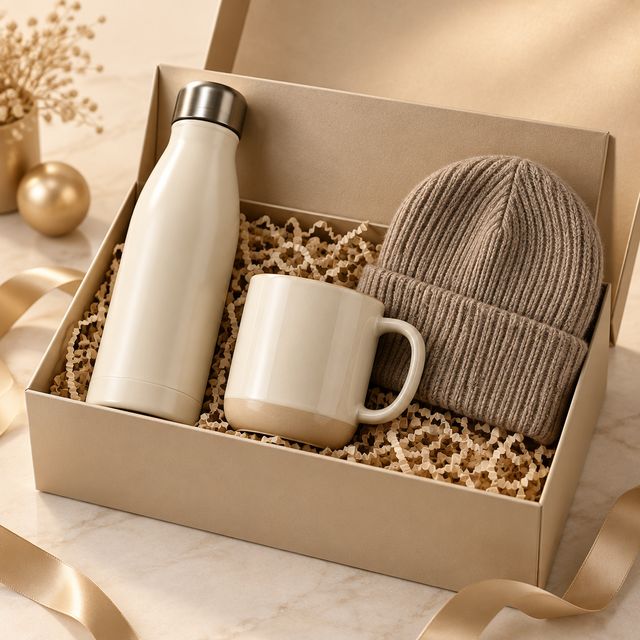 Bottle, Mug and Beanie Welcome Box