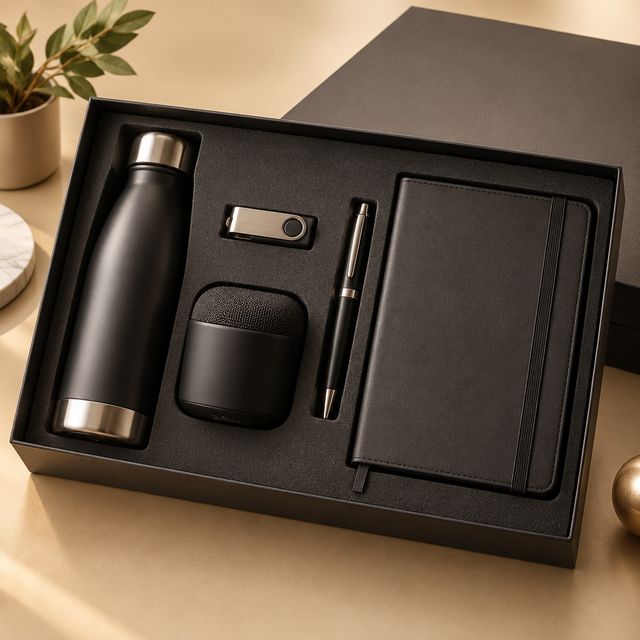 Bottle, Pendrive, Speaker, Pen and Diary Kit