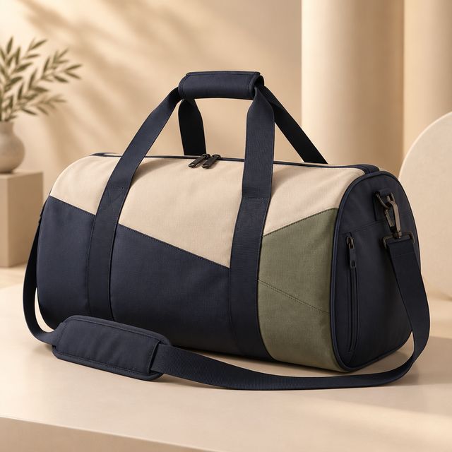 Colour-block Gym Duffel