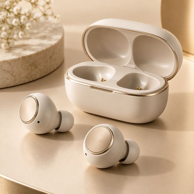 Compact TWS Earbuds with Charging Case
