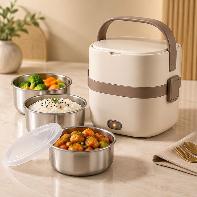 Electric Lunch Carrier with Containers