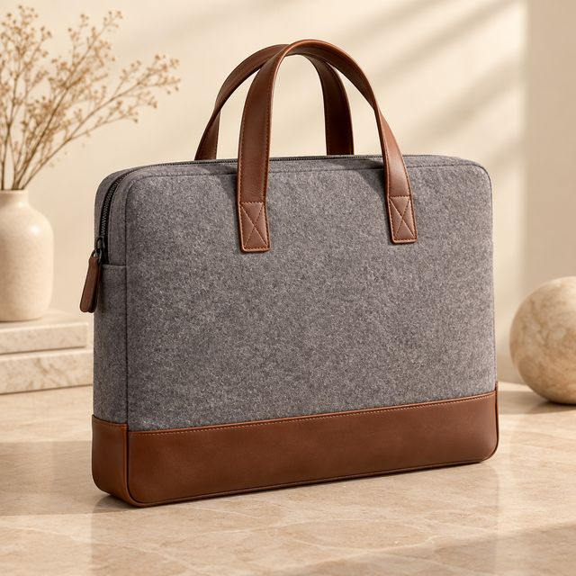 Felt Laptop Sleeve with Leather Handles