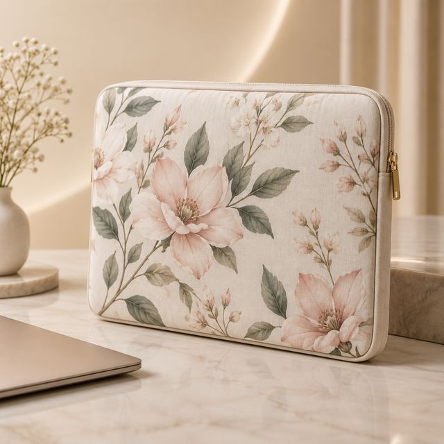Floral Padded Laptop Sleeve