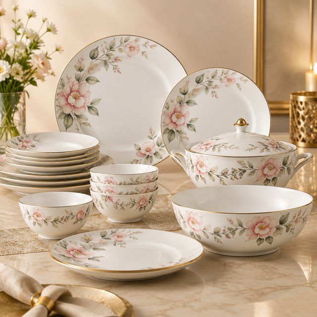 Floral Porcelain Dinner Set