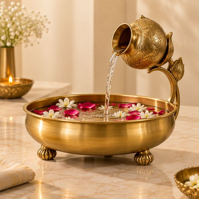 Flowing Kalash Decorative Urli
