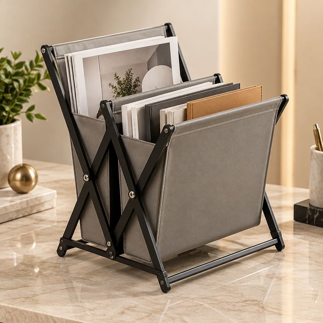 Foldable Magazine and File Rack