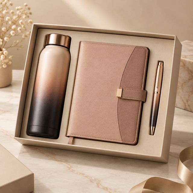 Gradient Bottle, Diary and Pen Kit