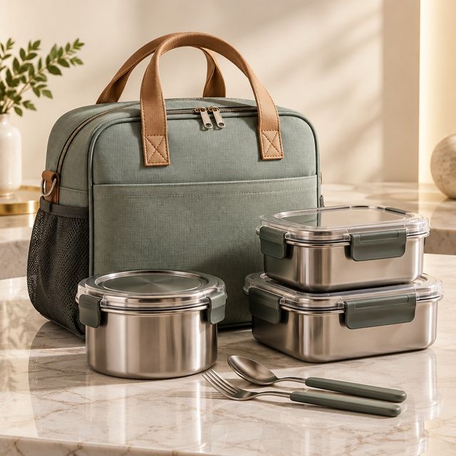 Insulated Lunch Bag Set