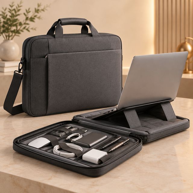 Laptop Bag with Built-in Stand and Gadget Organiser
