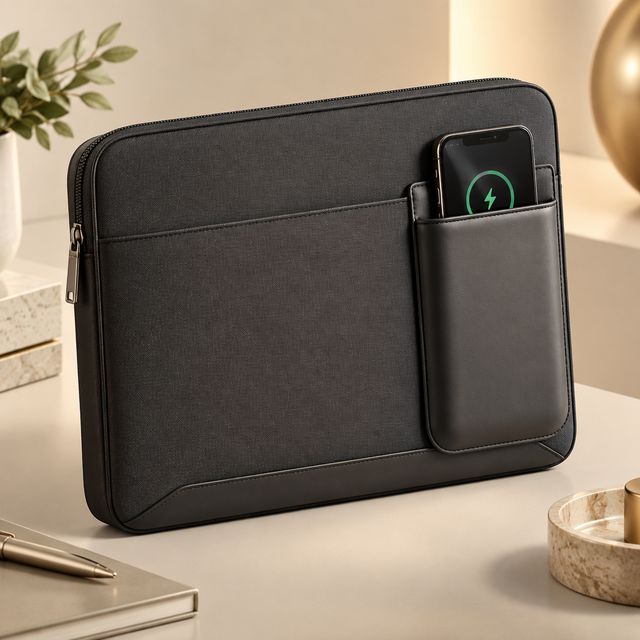 Laptop Sleeve with Wireless Charging Pocket