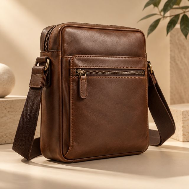 Leather Crossbody Utility Bag