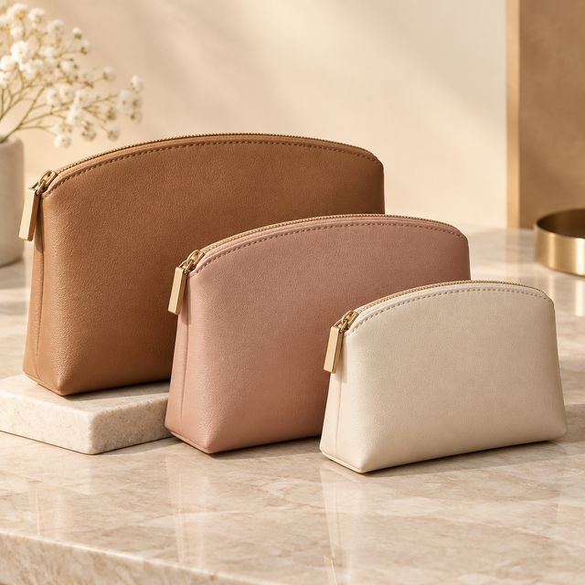 Leatherette Pouch Set of Three
