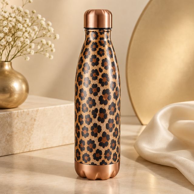 Leopard-print Copper Bottle