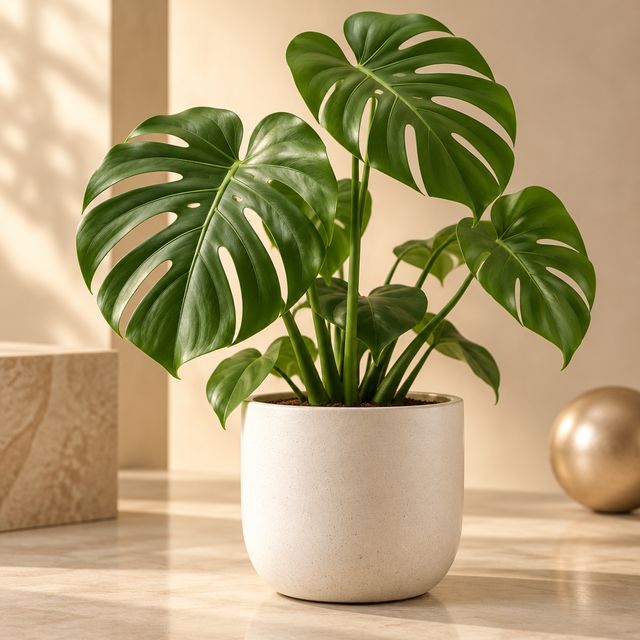 Monstera Plant in Ceramic Pot