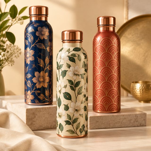 Painted Copper Bottle Collection