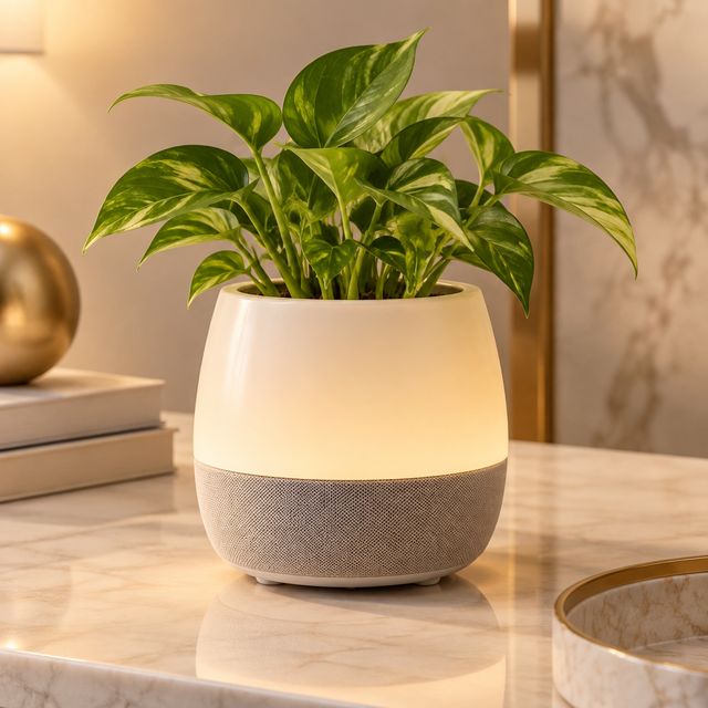 Plant Pot Touch Speaker with Light