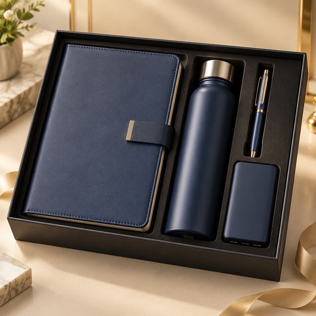 Premium Diary, Bottle, Pen and Power Bank Box