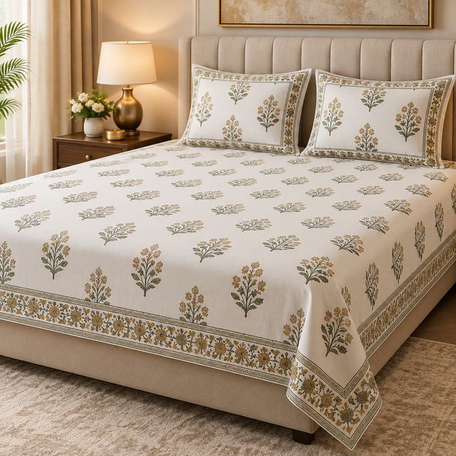 Printed Cotton Bedsheet Set