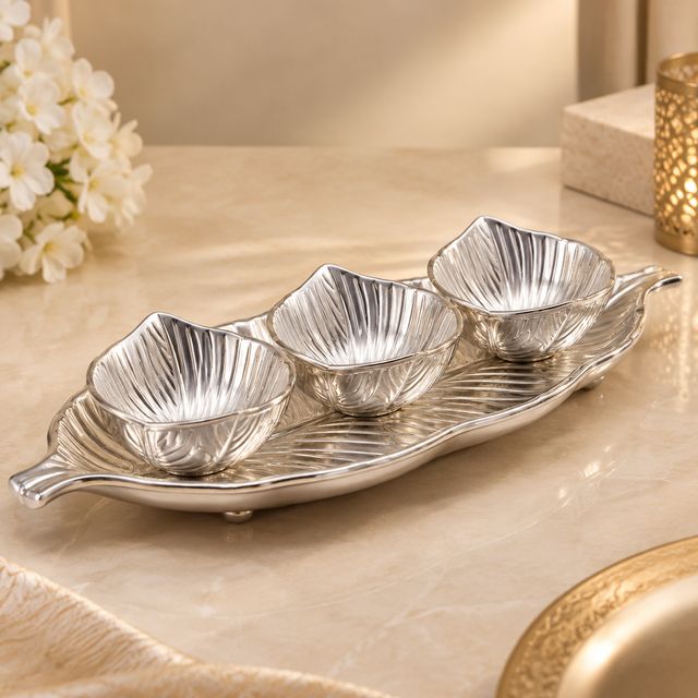Silver-plated Patta Bowl Set
