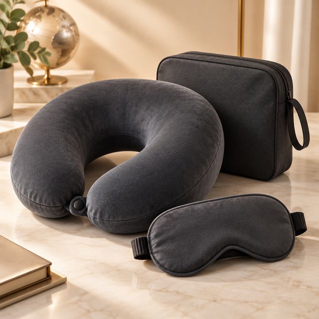 Travel Comfort Kit with Neck Pillow and Eye Mask