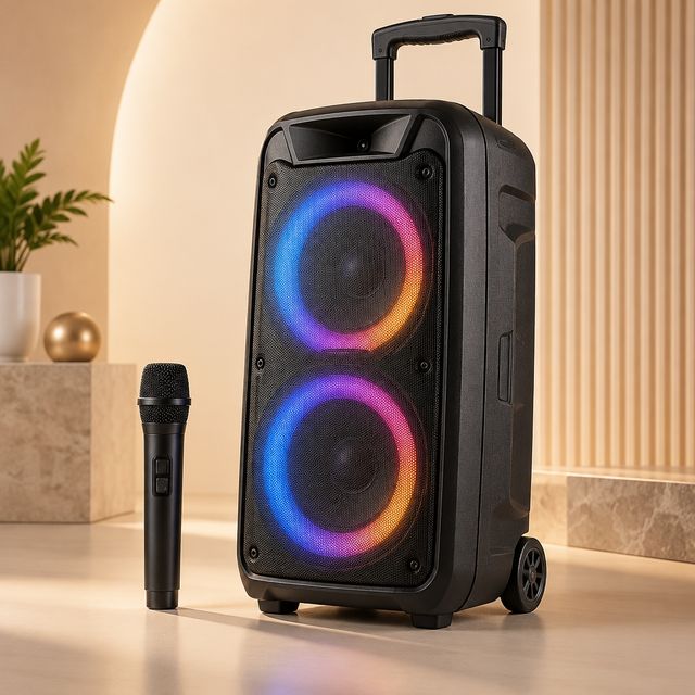 Trolley Party Speaker with Wireless Mic