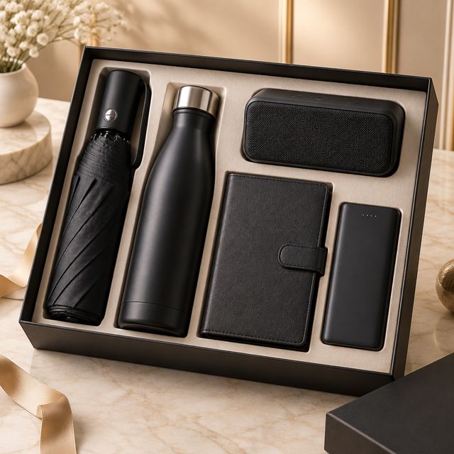 Umbrella, Bottle, Speaker, Diary and Power Bank Kit